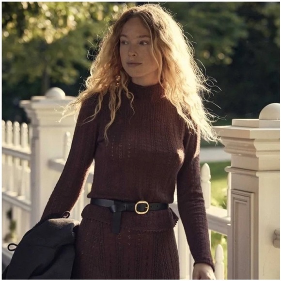DÔEN minou turtleneck baby alpaca and silk in antique walnut NWT - Picture 1 of 5